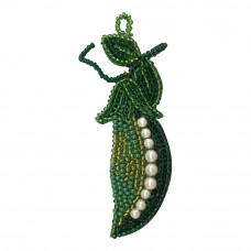 Green peas. Nova stitch. Bead embroidery kit