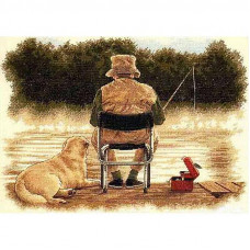 Fishing. 38x28 cm