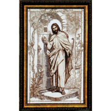 Jesus knocks on the door. 36x55 cm