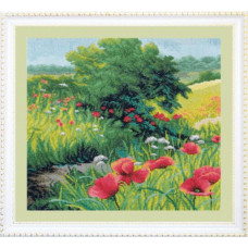 Triptych Poppy field - 1. 35x32 cm