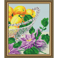 In crystal. Apricots. Diptych 2