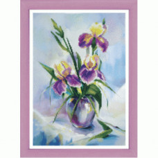 Iris near the vase