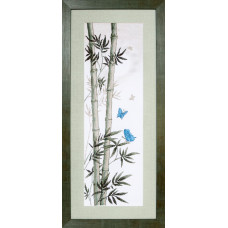 Snowstorms in bamboo stems. 19x60 cm