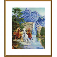 Mustangs. 37x33 cm