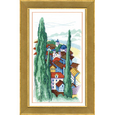 Above the place. 16x28 cm