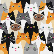 Kitty choir, 22x22 cm