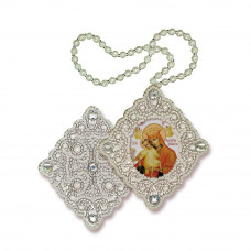 Suspension Worthy to Eat. Image of the Blessed Virgin Mary. Nova stitch. Bead embroidery kit