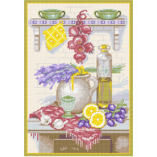 Kitchen still life with lavender, 30x43 cm