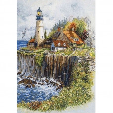 Lighthouse on a rock, 28x41 cm