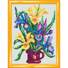 Iris near the vase