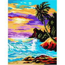Sunset in the tropics, 20x26 cm