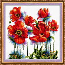 Red poppies. 400x400mm