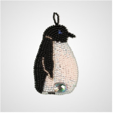 Pidviska Penguin. Nova stitch. Set for embroidery with beads