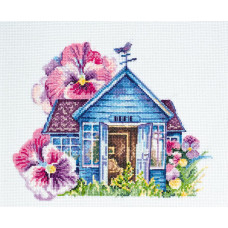 Violet little booth. 20x25 cm