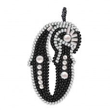 Pendant Letter O. Nova stitch. Bead embroidery kit