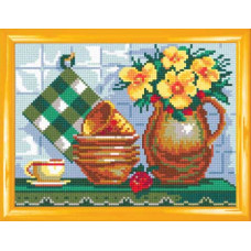 Still life Glechik and potholders