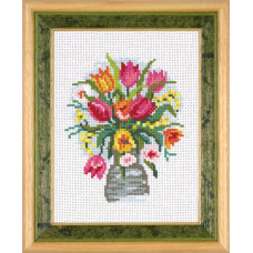 Bouquet of tulips. 15x20 cm