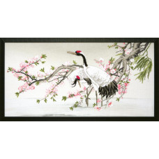 Cranes, collecting dew. 62x30.5 cm