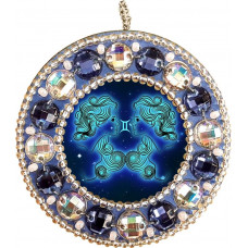 Pendant Twins. Nova stitch. Bead embroidery kit